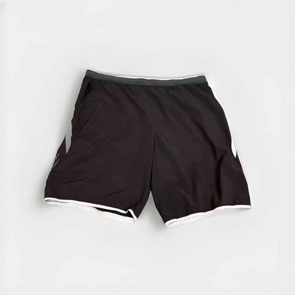 Reebok Shorts Men's Size Large Black With Gray Stretch Train Shorts